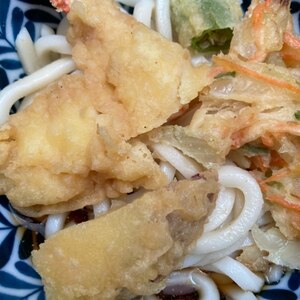 市販の天ぷらで簡単天ぷらうどん